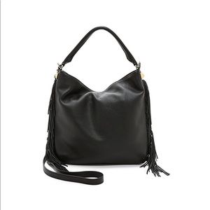 Rebecca Minkoff “Clark” Hobo With Fringe, Black